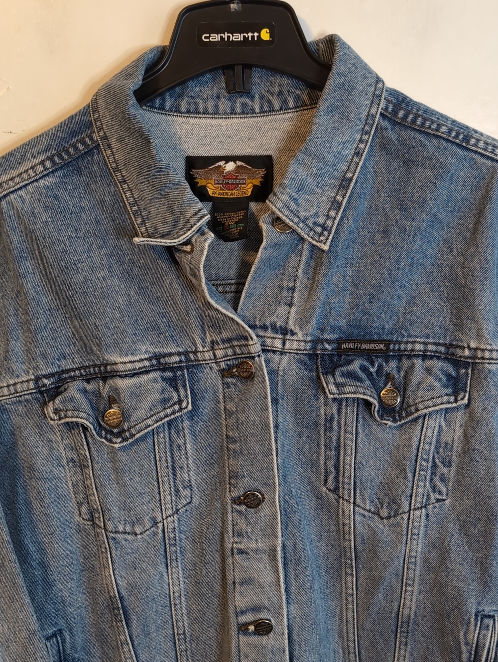 '03 100th Anniv. Harley Davidson Jean Jacket womens 2W - Picture 3 of 10